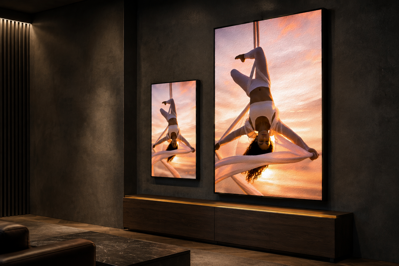 Jireh II presented on digital art displays